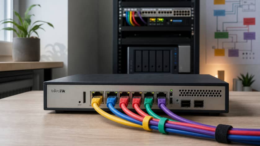 MikroTik als Home‑Lab‑Router: VLANs, Firewalling und sichere Netzsegmentierung