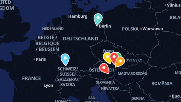 Map of company locations