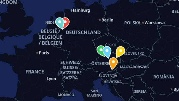 Map of company locations