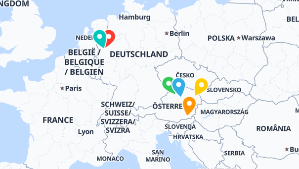 Map of company locations