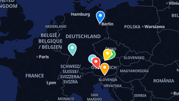 Map of company locations