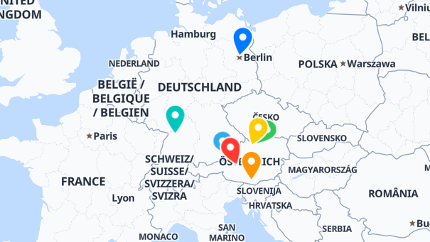 Map of company locations