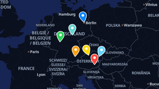 Map of company locations