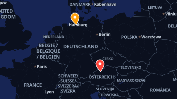 Map of company locations