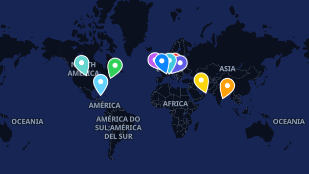 Map of company locations