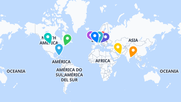 Map of company locations