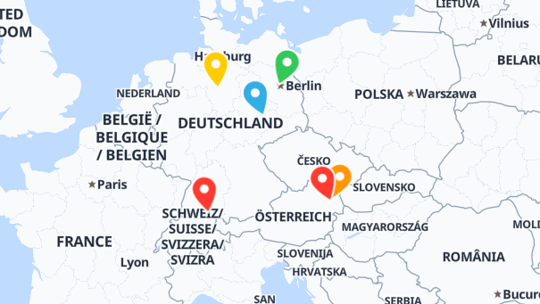 Map of company locations