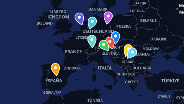 Map of company locations