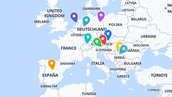 Map of company locations