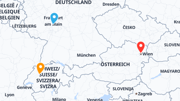 Map of company locations