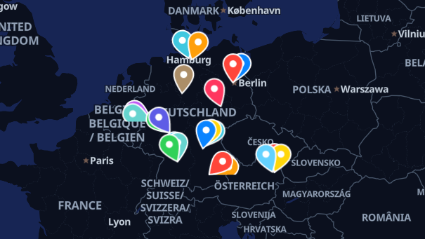 Map of company locations