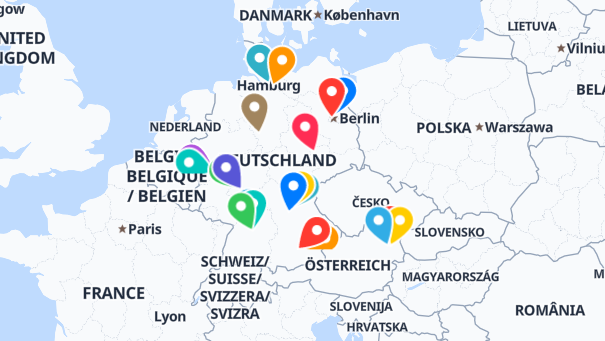 Map of company locations
