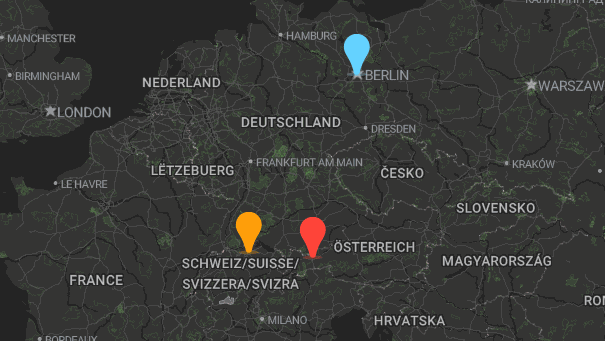 Map of company locations