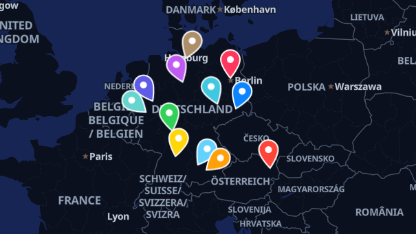 Map of company locations
