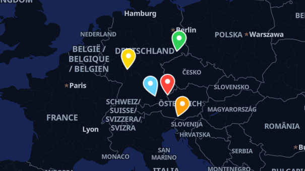 Map of company locations
