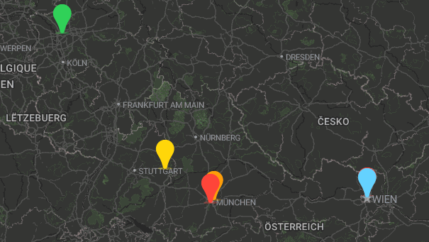 Map of company locations