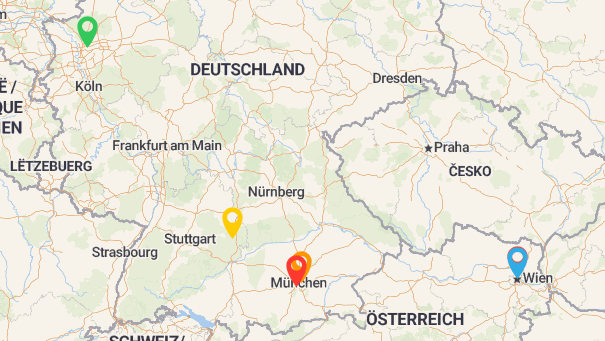 Map of company locations