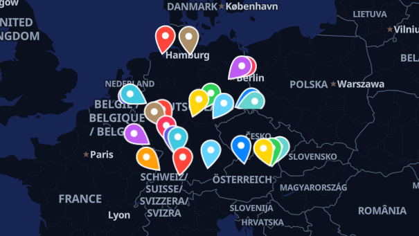 Map of company locations