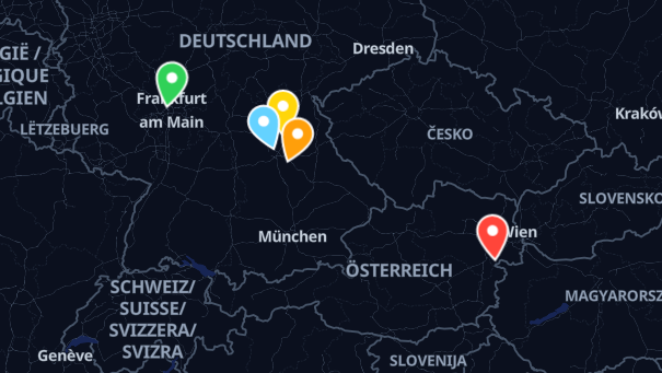 Map of company locations