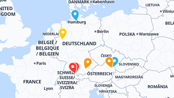 Map of company locations