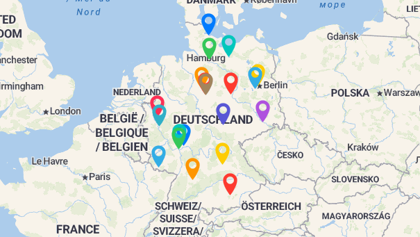 Map of company locations