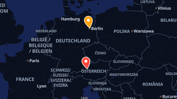 Map of company locations