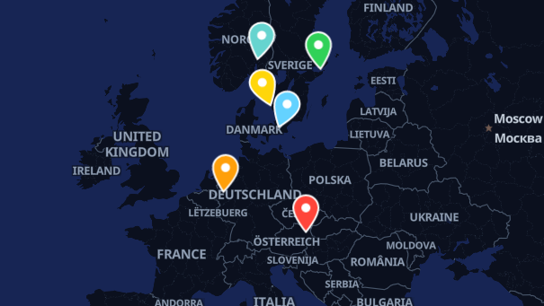 Map of company locations