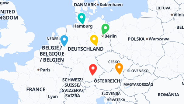Map of company locations