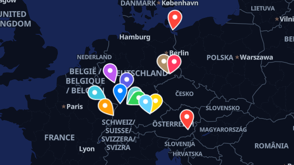Map of company locations