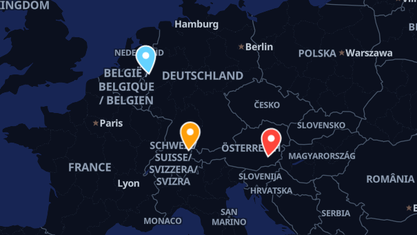 Map of company locations
