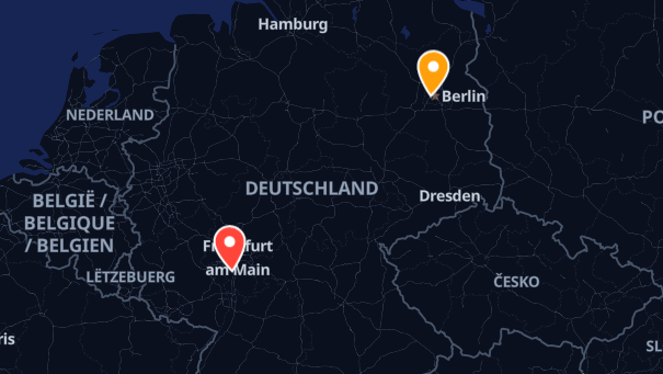 Map of company locations