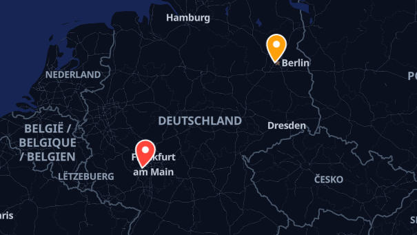 Map of company locations