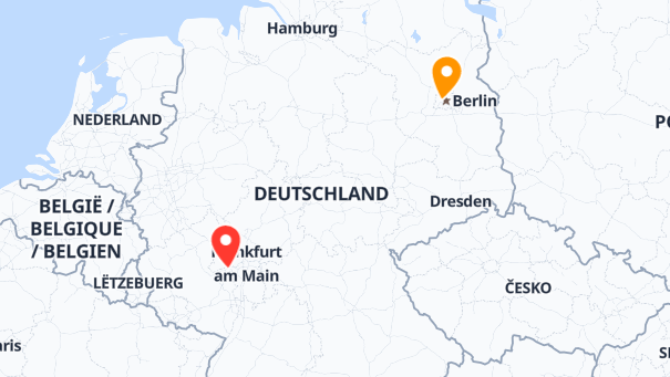 Map of company locations