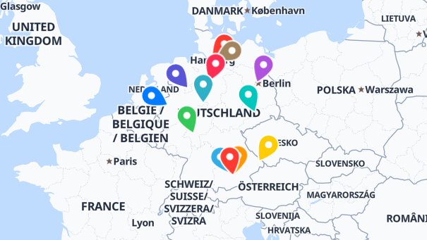 Map of company locations