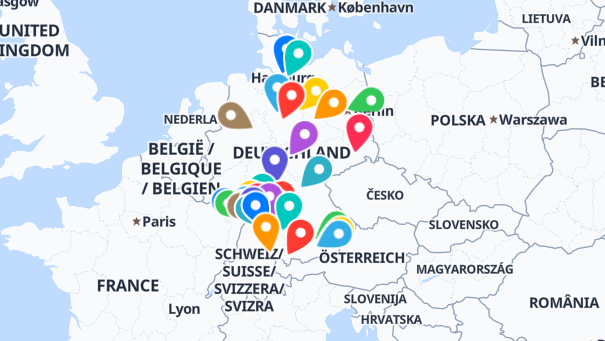 Map of company locations