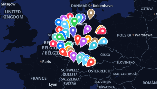 Map of company locations