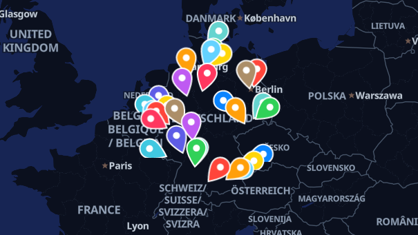Map of company locations