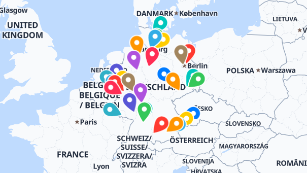 Map of company locations