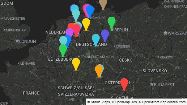 Map of company locations