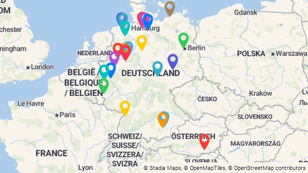 Map of company locations