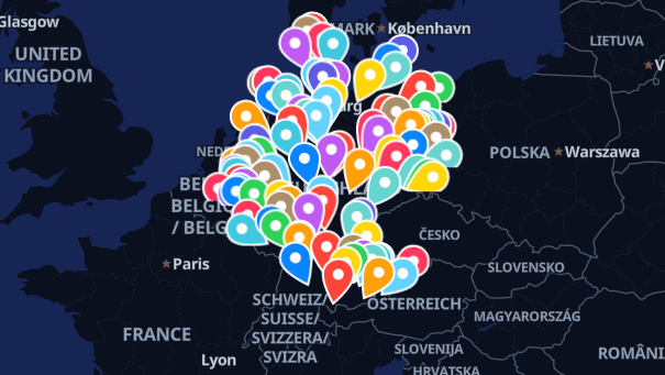 Map of company locations