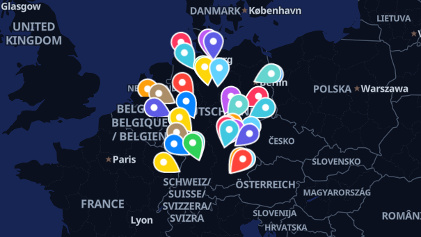 Map of company locations