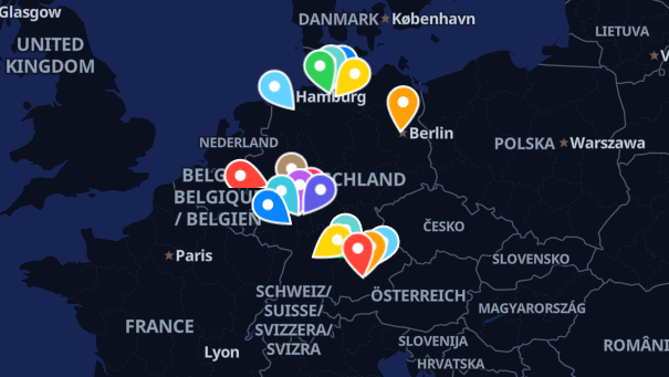 Map of company locations