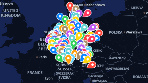 Map of company locations
