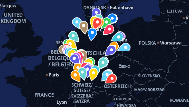 Map of company locations