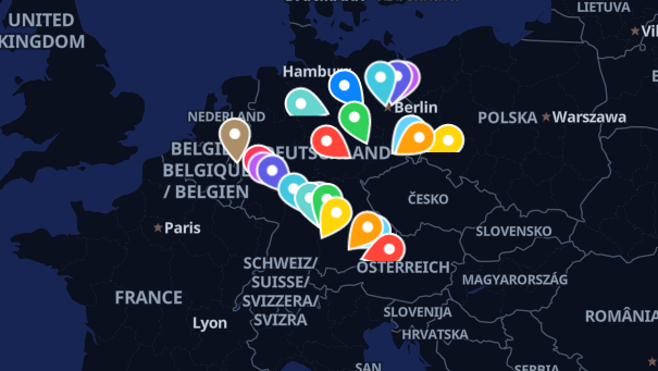 Map of company locations
