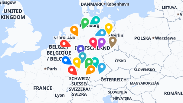 Map of company locations