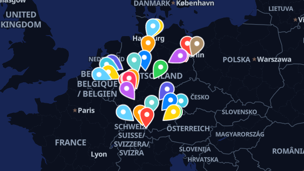 Map of company locations
