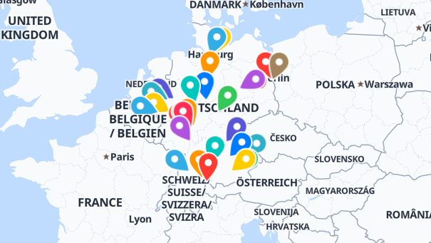 Map of company locations