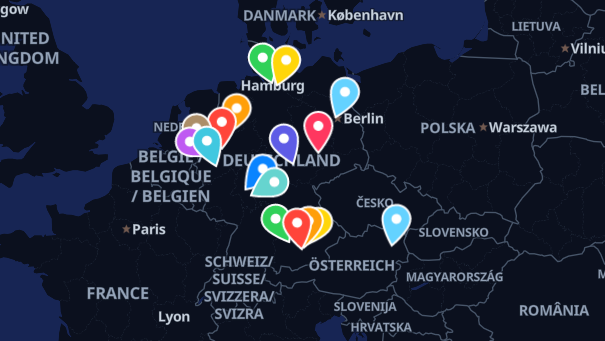 Map of company locations